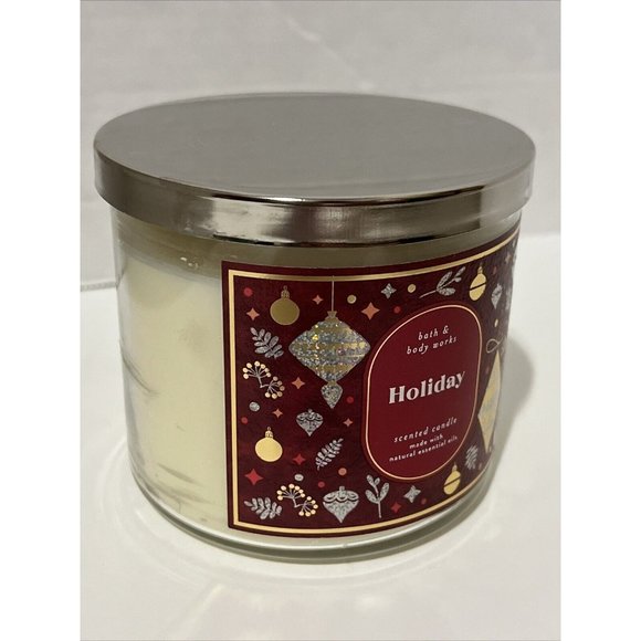 NEW Bath & Body Works HOLIDAY Scented Candle 3 Wick 14.5 oz Large Christmas - Picture 3 of 10